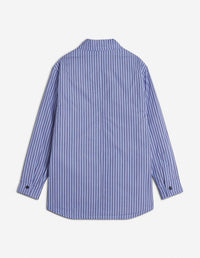 Oversized quilted overshirt - Navy & Blue