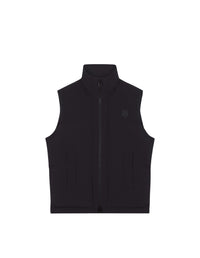 Sleeveless padded jacket with crest - Black