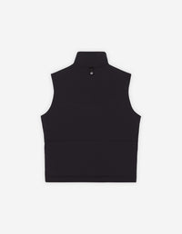 Sleeveless padded jacket with crest - Black