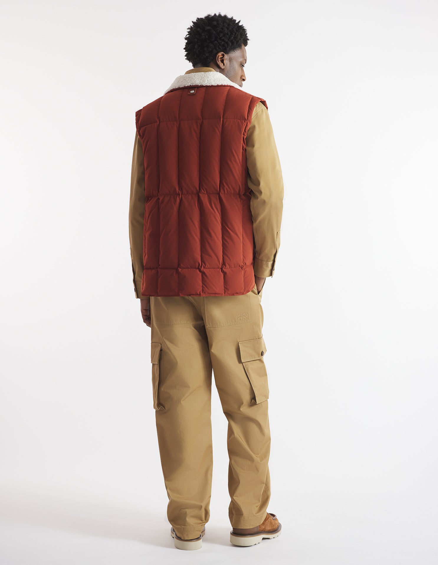 Doudoune sans manches avec écusson - Teak
