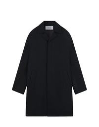 Coat with wool patch - Black