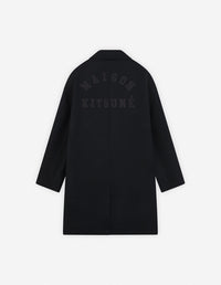 Coat with wool patch - Black