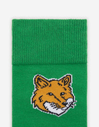 Fox Head jacquard socks - Trail Green