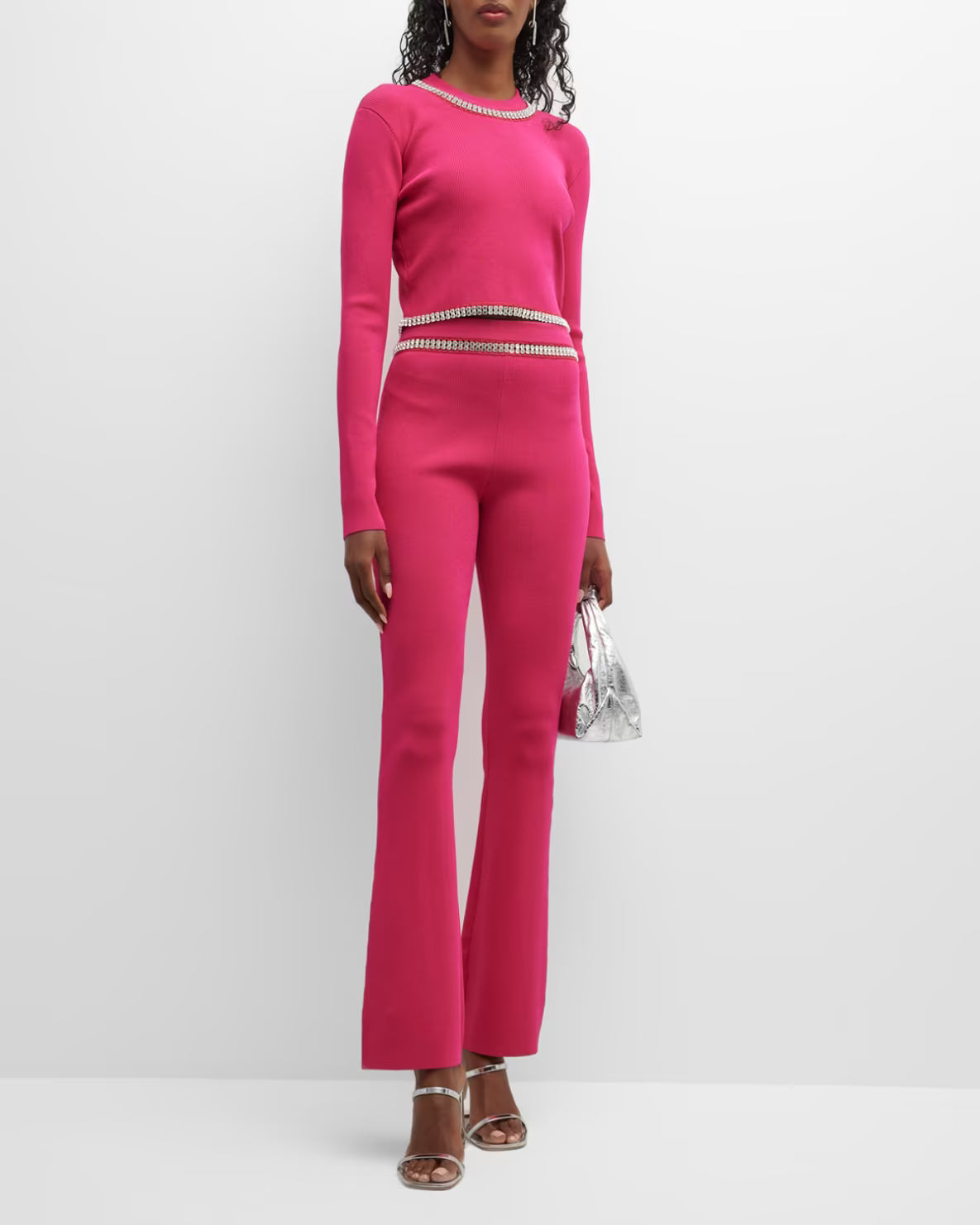 Pantalon à cupchain à la taille et zip invisible - Pink