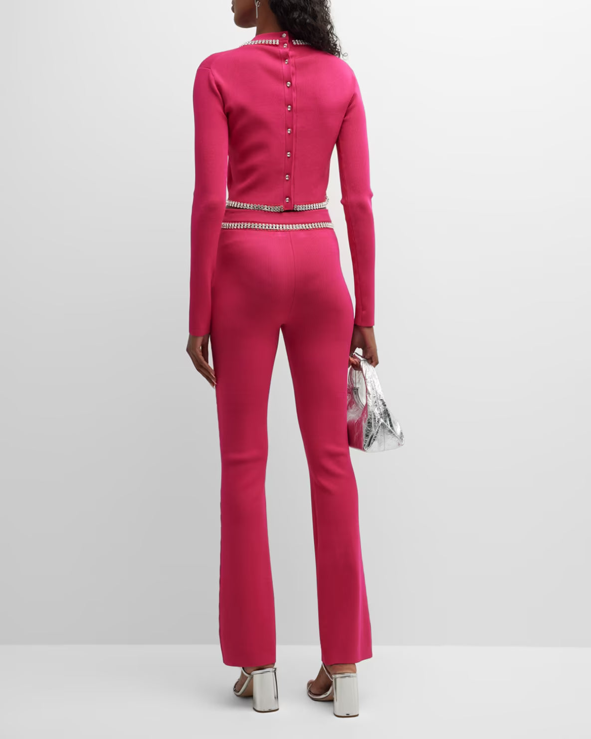 Pantalon à cupchain à la taille et zip invisible - Pink