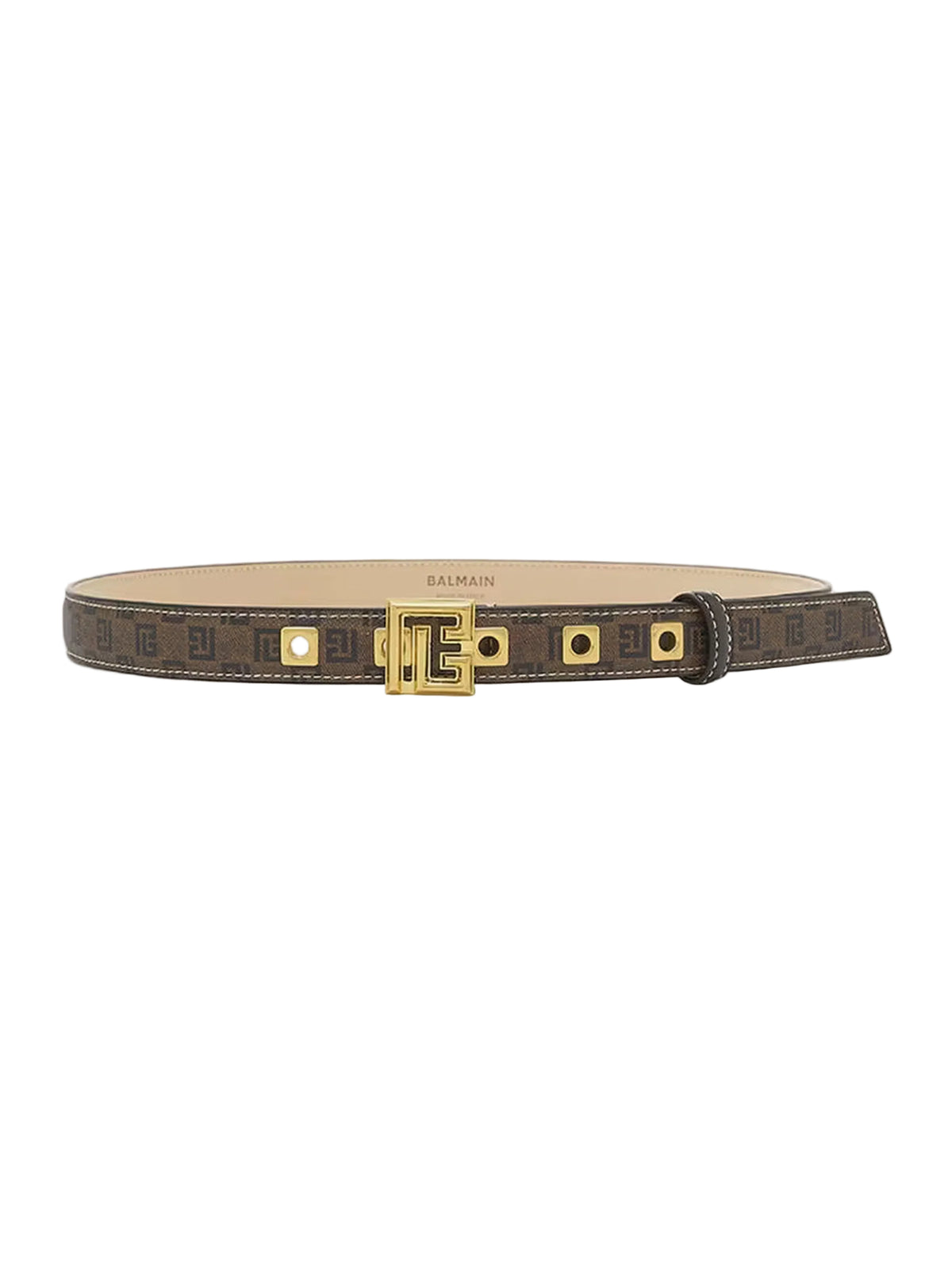 Ceinture p-belt en toile cirée monogramme - Marron & Marron Foncé
