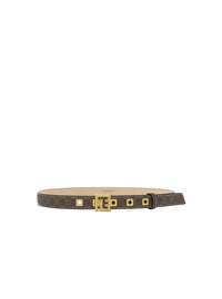 Ceinture P-Belt en toile cirée monogrammée - Marron & Marron Foncé