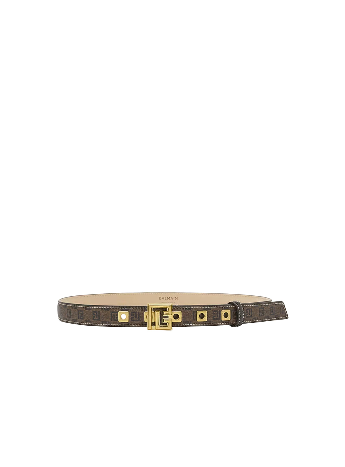 Ceinture P-Belt en toile cirée monogrammée - Marron & Marron Foncé