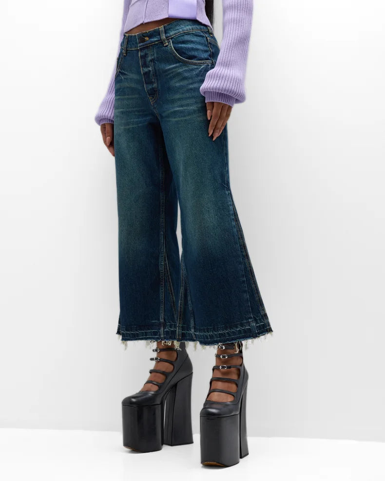 Jean évasé Mj Signature denim - Future Indigo