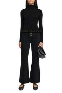 Yulia Ruffle Turtleneck Top