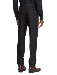 Gregory wool flannel trousers - Charcoal