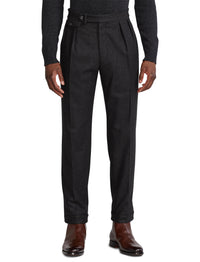 Gregory wool flannel trousers - Charcoal