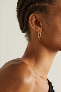 Mono boucle d'oreille Noa en or jaune avec diamant - Or jaune & Diamant