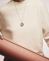 Noa necklace in yellow gold set with diamonds - Diamonds