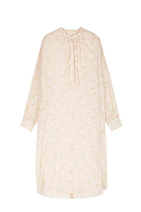 Robe Noodle fleurie à manches longues - Orange