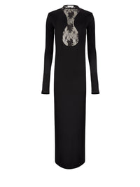 ROBE LONGUE AVEC INSERTS EN DENTELLE