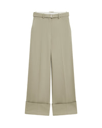 Pantalon large à ourlet - Lin