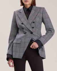 Note double-breasted jacket - Black and white