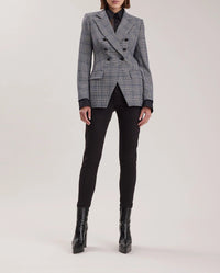 Note double-breasted jacket - Black and white