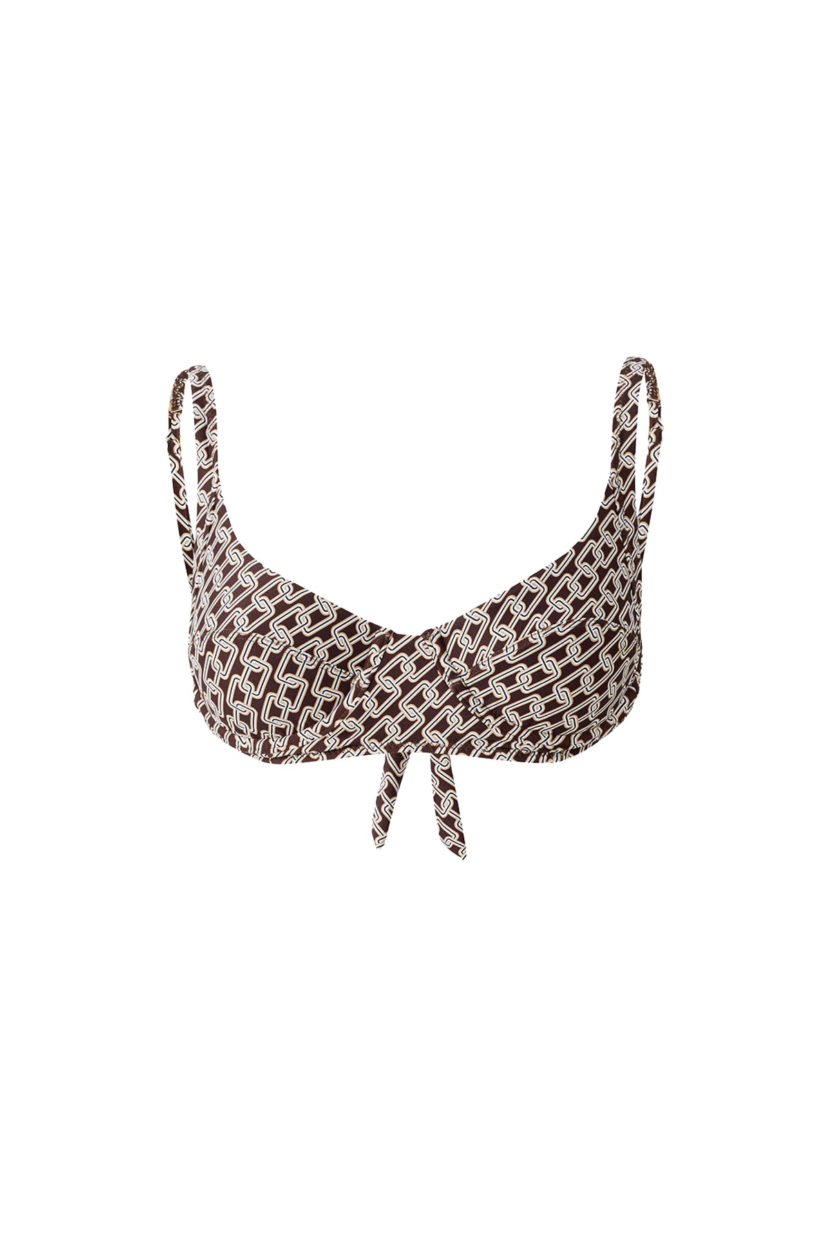 Haut de bikini balconnet Noto imprimé - Chain