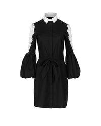 Robe Novalis à détails brodés - Black & White