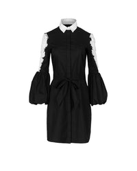 Robe Novalis à détails brodés - Black & White