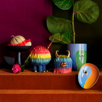 Vide-poche Lito en porcelaine - Blue & Orange