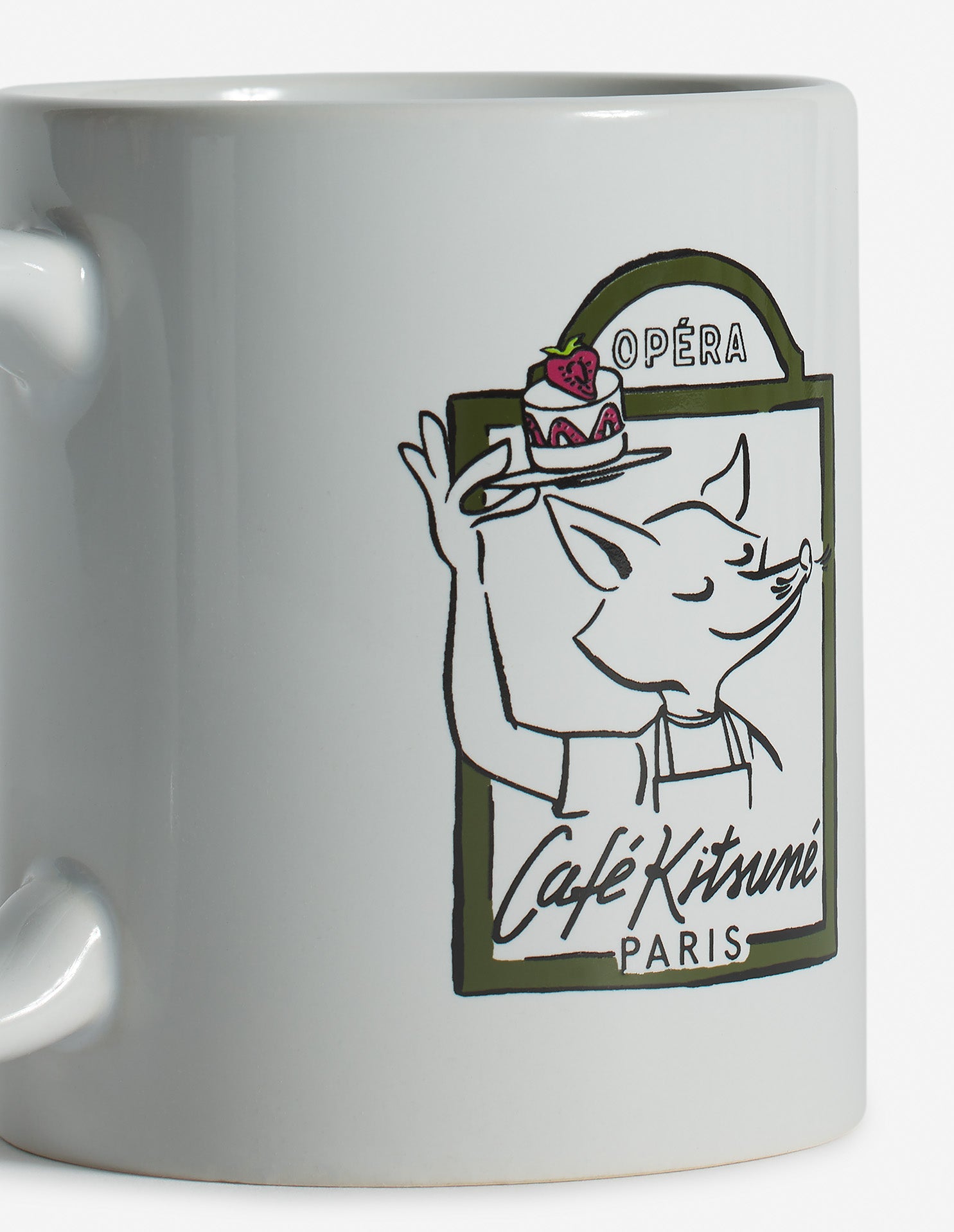 Kitsuné ceramic Opera Café mug - White