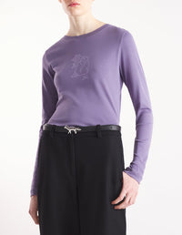 T-shirt à manches longues ajustée avec impression - Aster