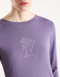 T-shirt à manches longues ajustée avec impression - Aster