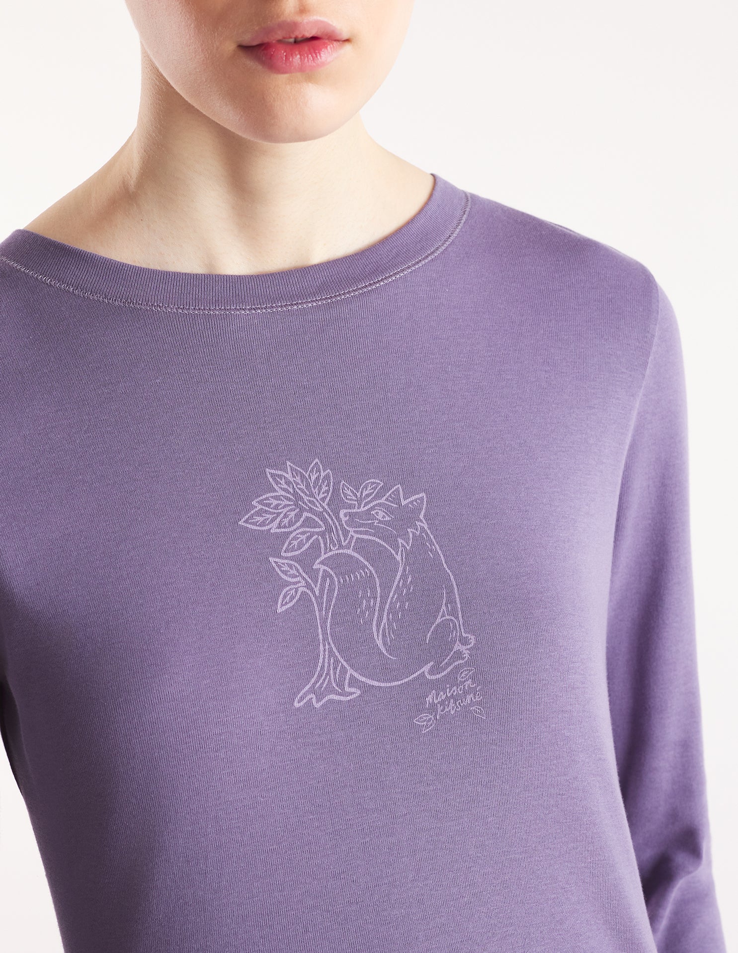 T-shirt à manches longues ajustée avec impression - Aster