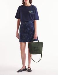 T-shirt à encolure arrondie - Navy