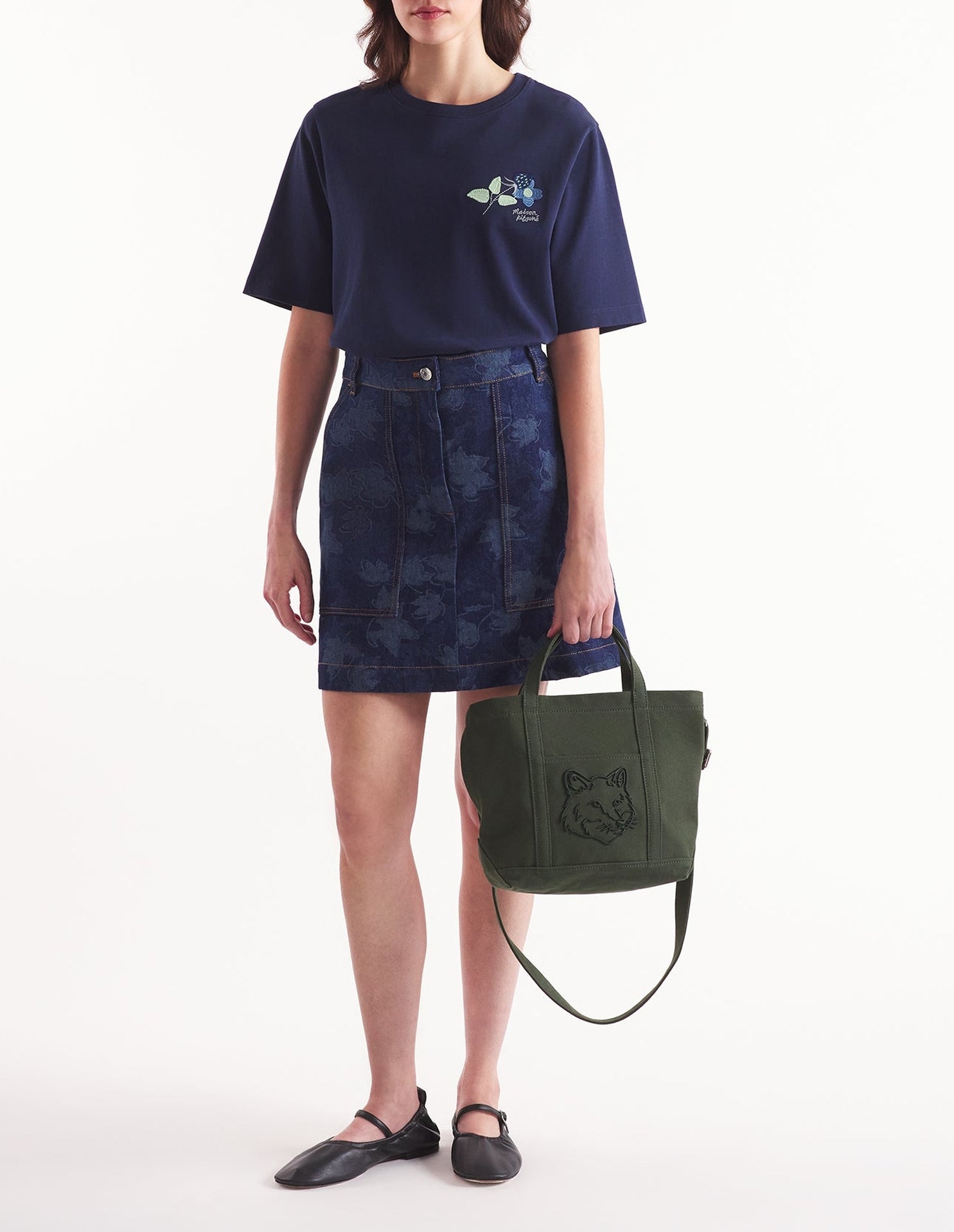 T-shirt à encolure arrondie - Navy