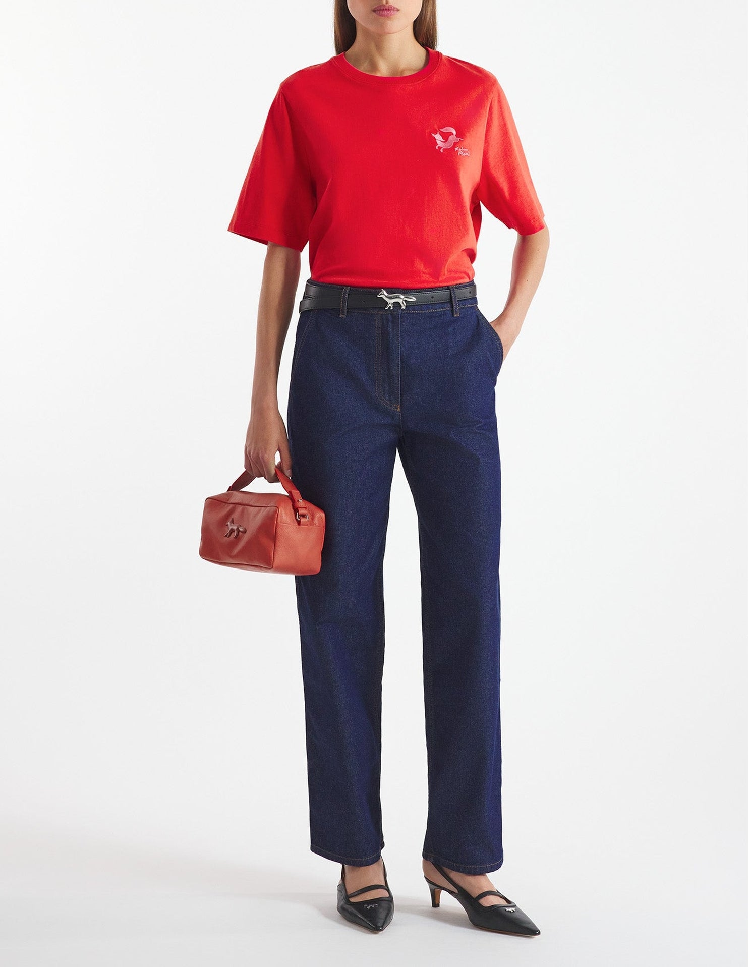 T-shirt avec broderie - Autumn Red