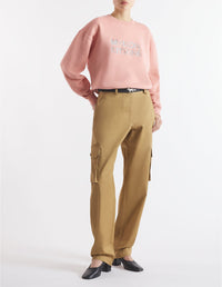 Sweatshirt à col rond avec broderie à l'avant - Acer Leaf