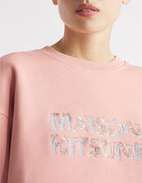 Sweatshirt à col rond avec broderie à l'avant - Acer Leaf