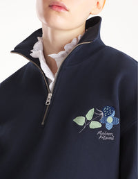 Sweatshirt à col camionneur avec broderie - Navy