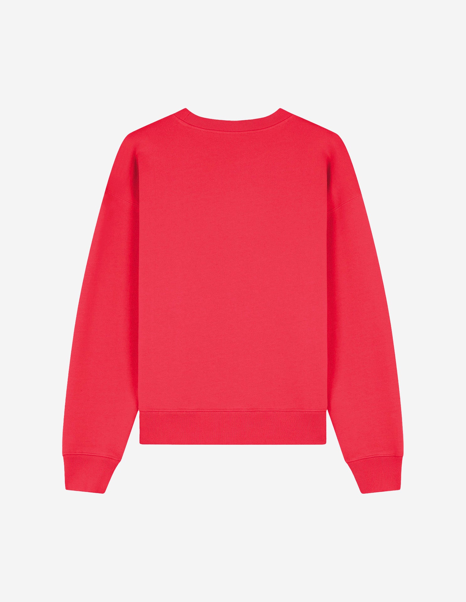 Sweatshirt à col rond avec broderie à l'avant - Autumn Red