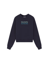 Cropped sweatshirt with logo - Navy