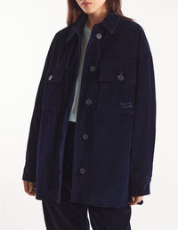 Surchemise oversize en velours côtelé - Navy