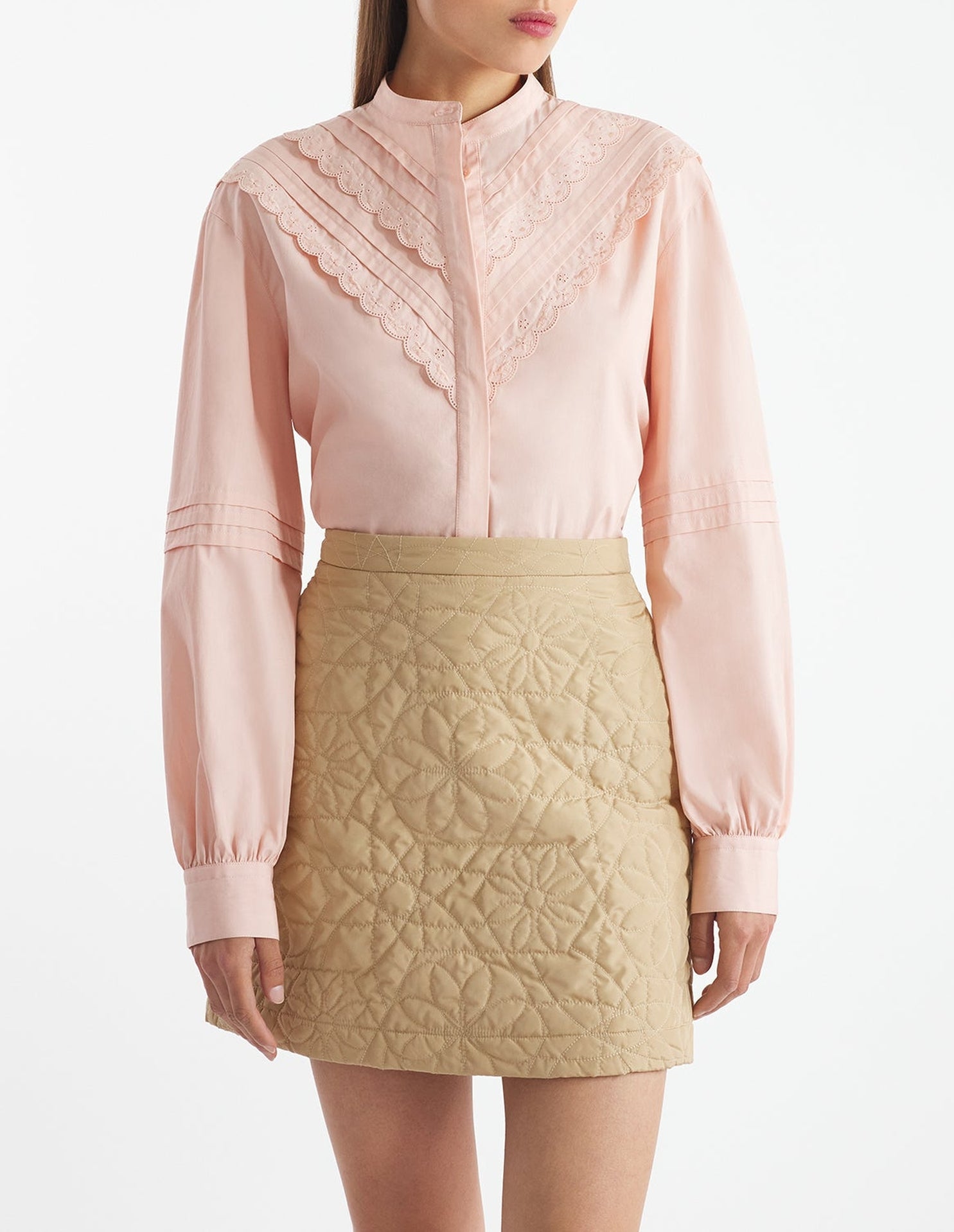Blouse with English embroidery - Pasture Rose