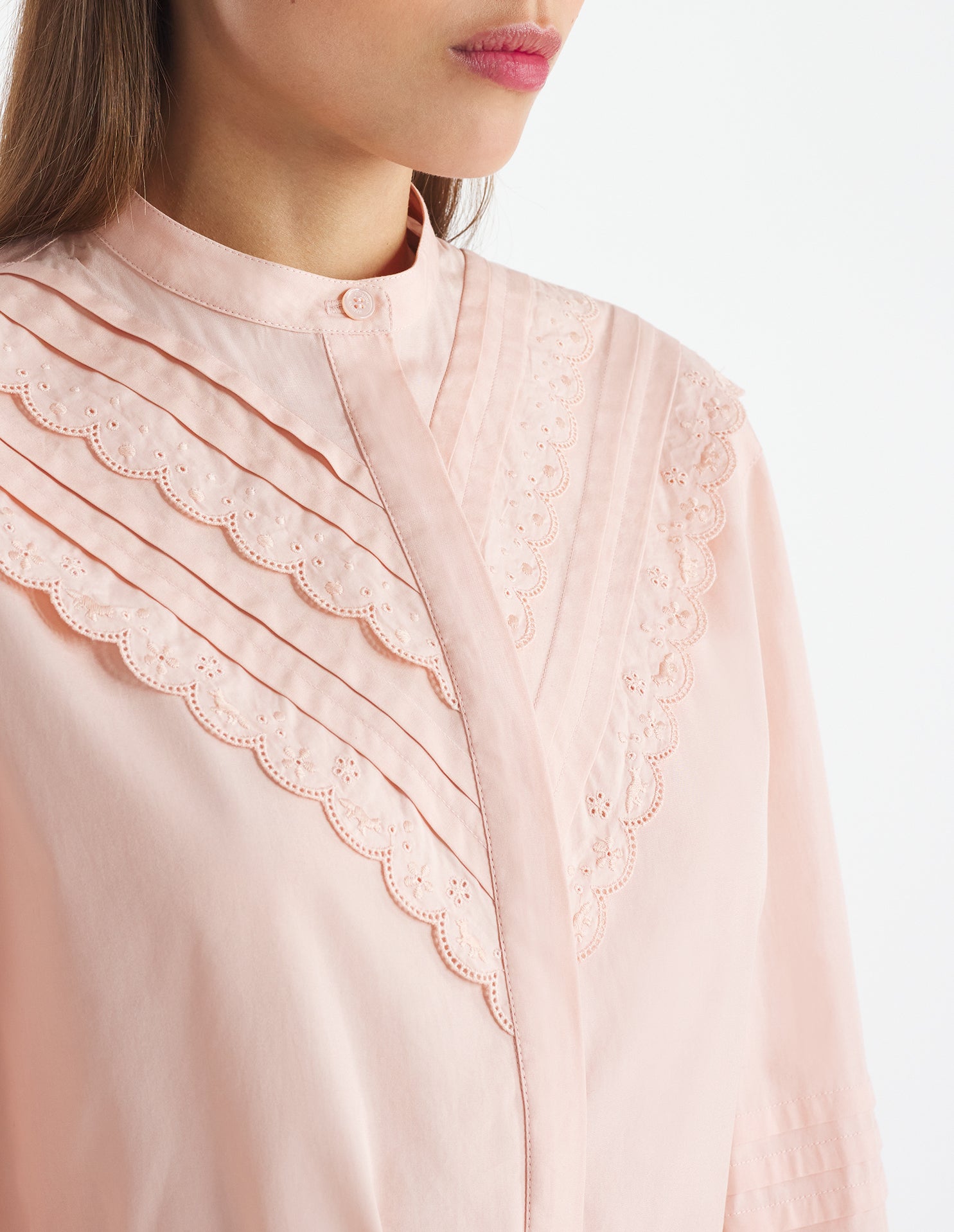 Blouse with English embroidery - Pasture Rose