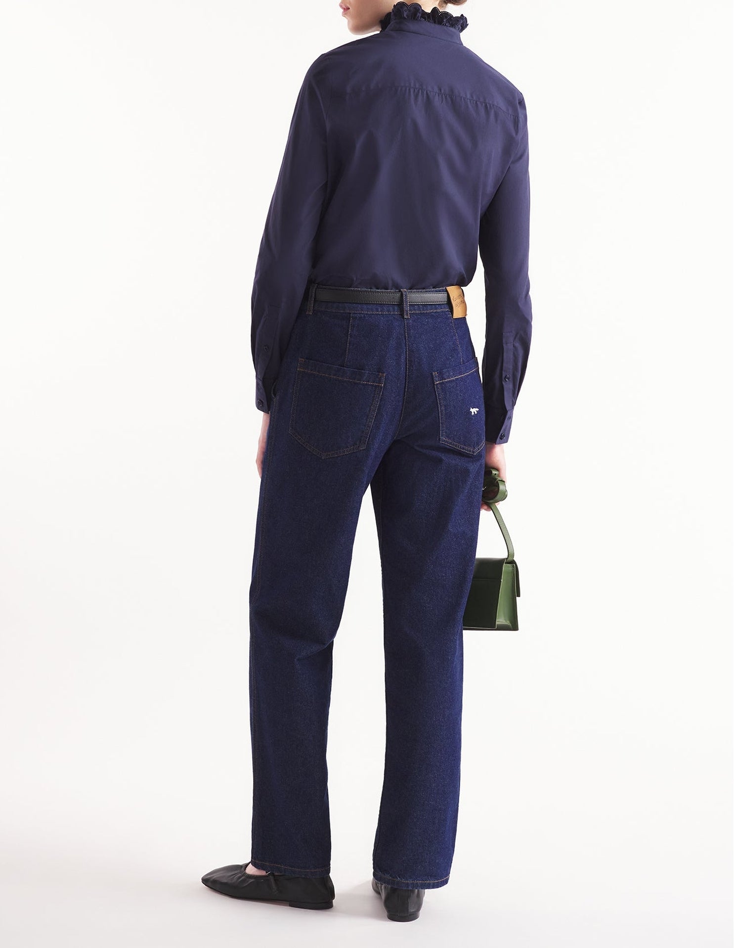 Chemise avec broderies anglaises - Navy