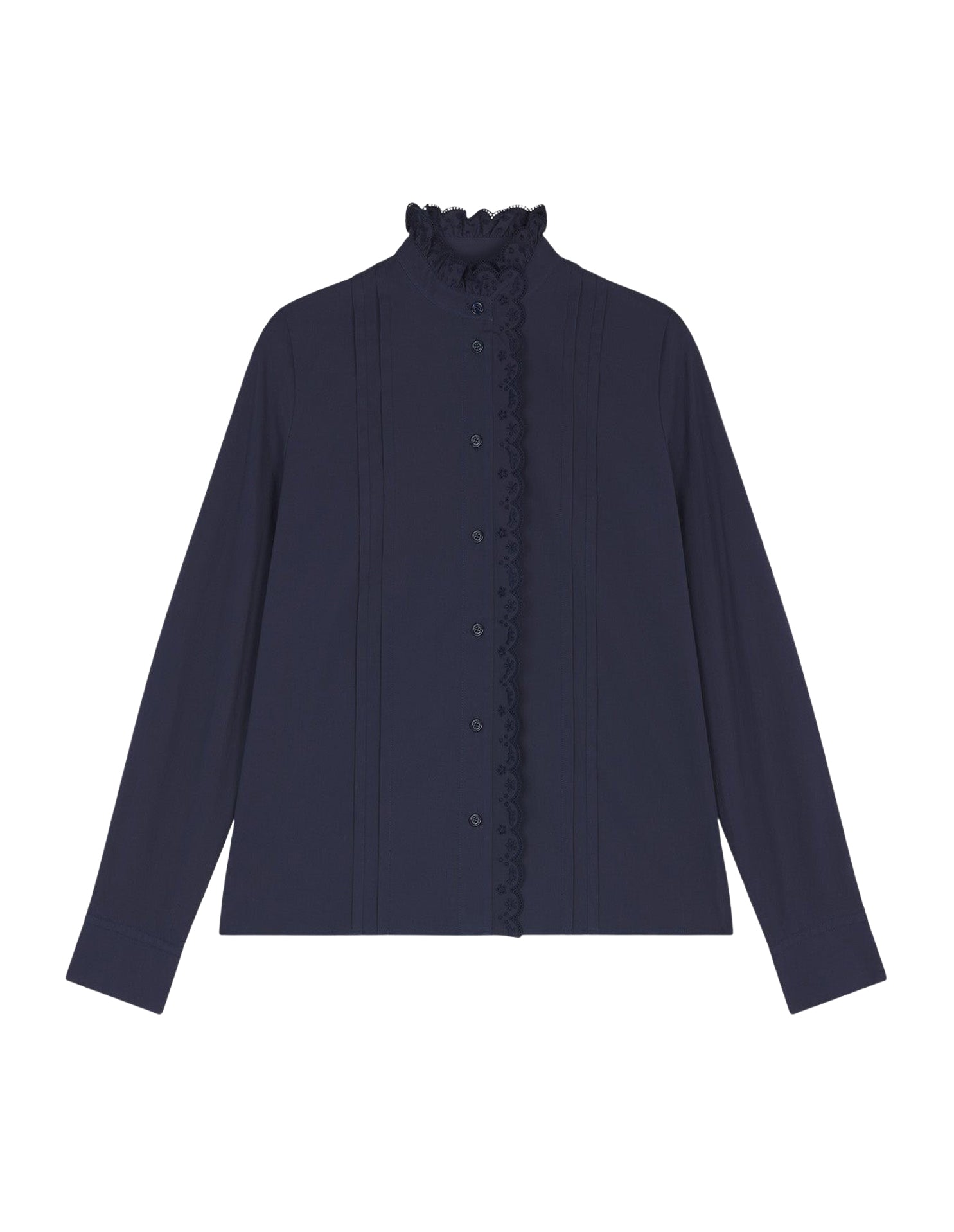 Chemise avec broderies anglaises - Navy