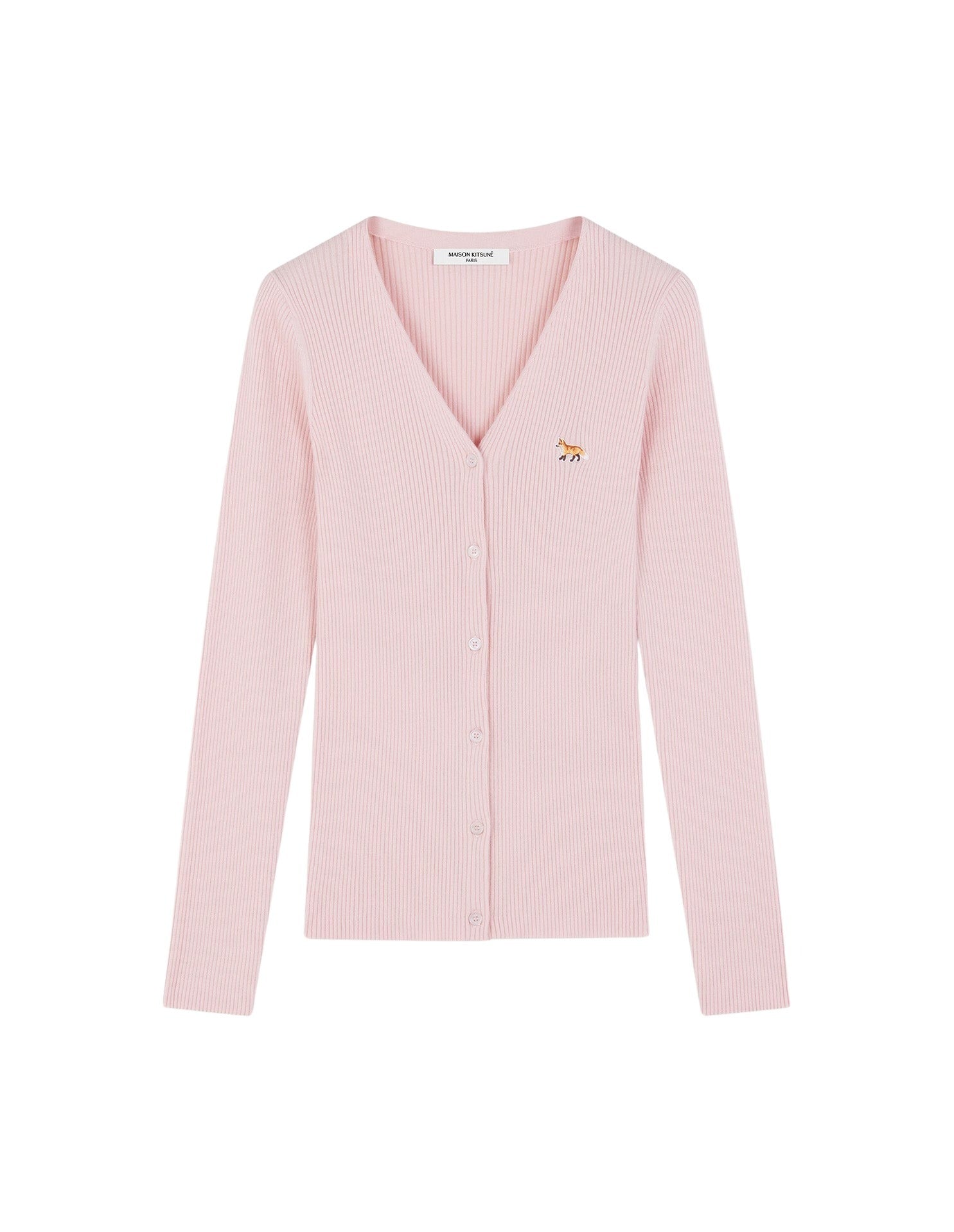 Cardigan Baby Fox avec écusson en laine - Pale Pink