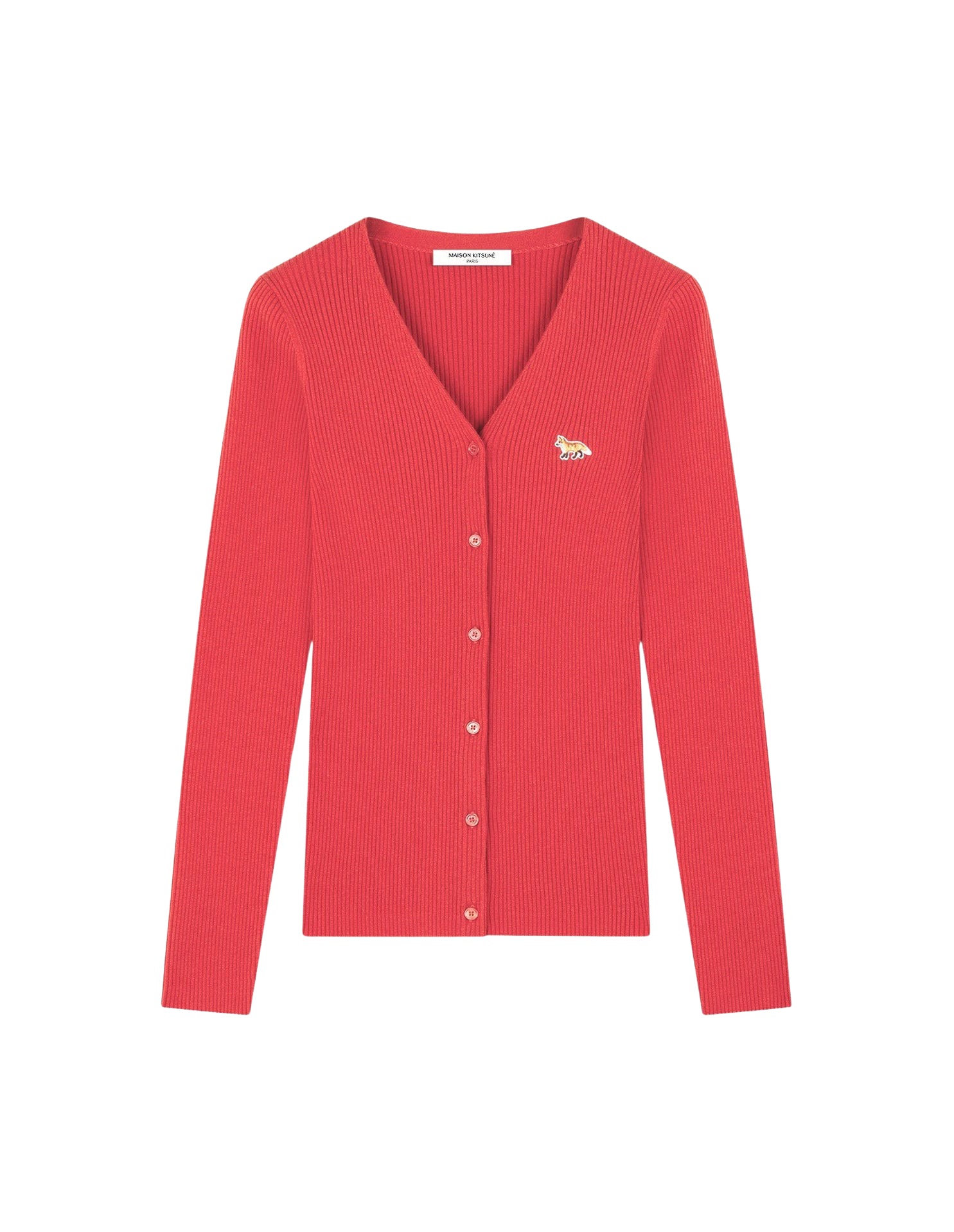 Cardigan Baby Fox avec écusson en laine - Autumn Red