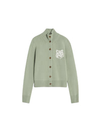 Cardigan à col montant Fox Head en laine - Sea Foam & Solitary Star