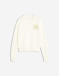 Fox Head Intarsia Merino Jumper - Solitary Star/Safari