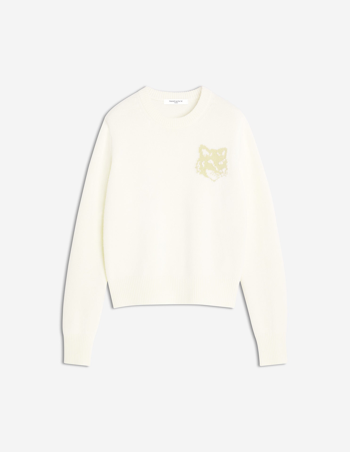 Fox Head Intarsia Merino Jumper - Solitary Star/Safari