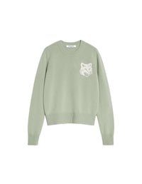 Pull Fox Head en laine - Sea Foam & Solitary Star